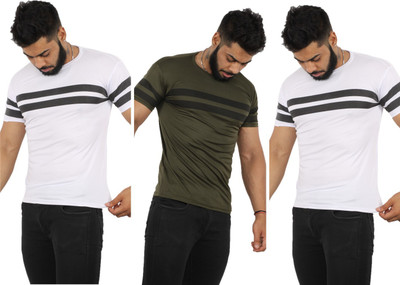 TEE TREE Printed Men Round Neck Multicolor T-Shirt