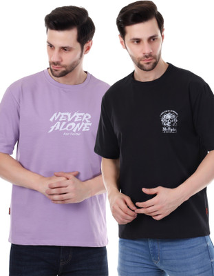ROYAL LIYO Printed Men Round Neck Multicolor T-Shirt