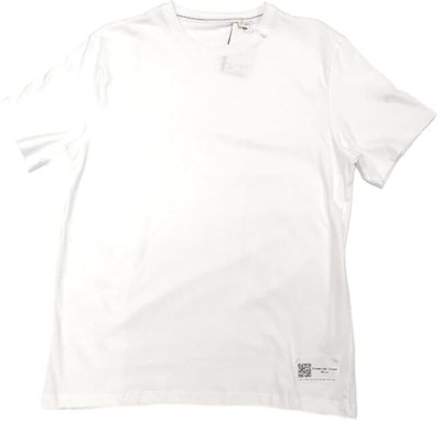 Republic Solid Men Round Neck White T-Shirt