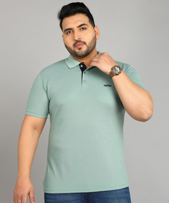 METRONAUT PLUS Solid Men Polo Neck Light Green T-Shirt