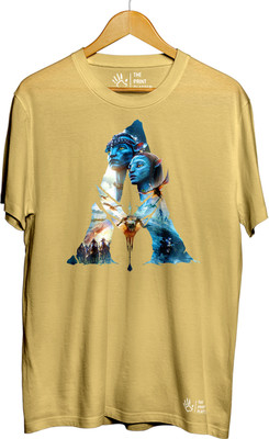 THE PRINT PLATTER Graphic Print Men Round Neck Yellow T-Shirt