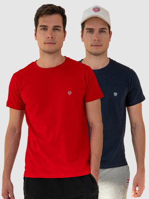 LUX cozi Solid Men Round Neck Multicolor T-Shirt