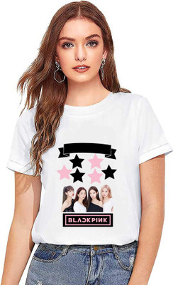 Think Tech Graphic Print Women Round Neck White T-Shirt