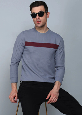 METRONAUT Abstract Men Round Neck Grey T-Shirt