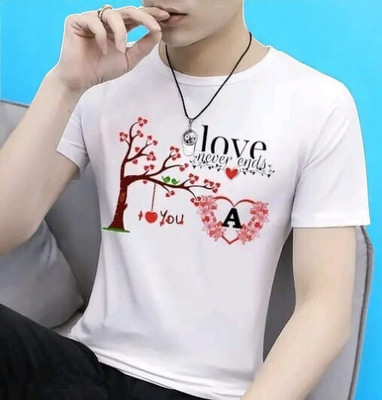 MADHAV Printed Men Round Neck White T-Shirt