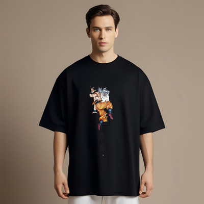 ANT Printed Men Round Neck Black T-Shirt