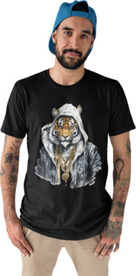 inkwale Graphic Print Men Round Neck White T-Shirt