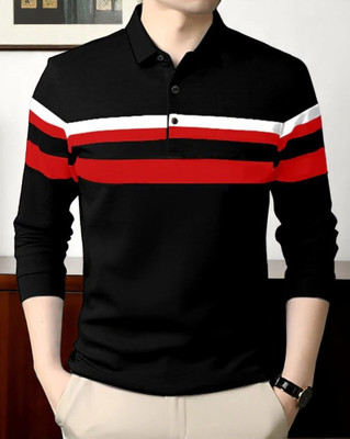 FASHIUM Printed Men Polo Neck Beige T-Shirt