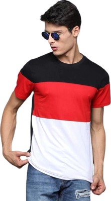 TUKAT Colorblock Men Round Neck Black T-Shirt