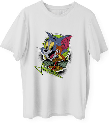 ON TREND Printed Men Round Neck Black T-Shirt