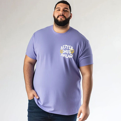 Toodlplus Printed Men Round Neck Light Blue T-Shirt