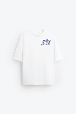 FORTY DEGREE CELCIUS Solid Men Round Neck White T-Shirt