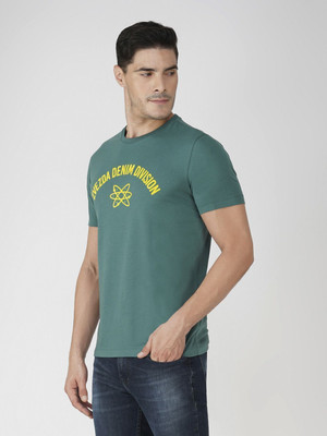 Zvezda Printed Men Round Neck Green T-Shirt