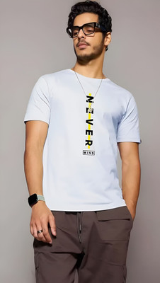 TDFASHIONNS Printed Men Round Neck White T-Shirt