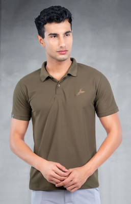 Fashion Territory Solid Men Polo Neck Multicolor T-Shirt