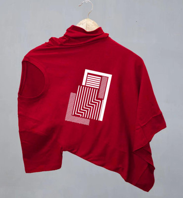 Ashkart Printed Men Round Neck Red T-Shirt