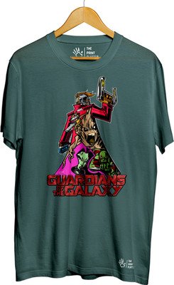 THE PRINT PLATTER Graphic Print Men Round Neck Dark Green T-Shirt
