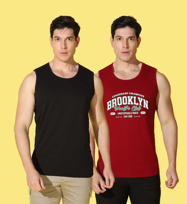 WOOSTRO Self Design Men Round Neck Multicolor T-Shirt