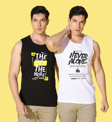 WOOSTRO Printed Men Scoop Neck Multicolor T-Shirt