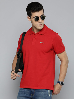 R.Code by The Roadster Life Co. Solid Men Round Neck Red T-Shirt