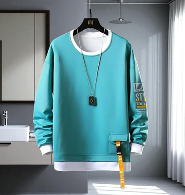 FAOES Graphic Print Men Round Neck Green T-Shirt