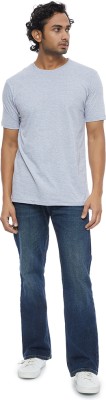 The StyleWala Solid Men Round Neck Grey T-Shirt