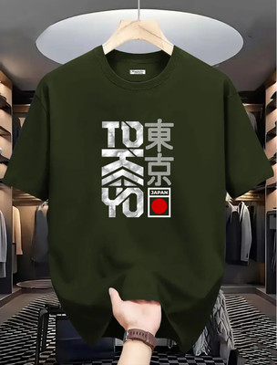 Magneto Printed Men Round Neck Green T-Shirt