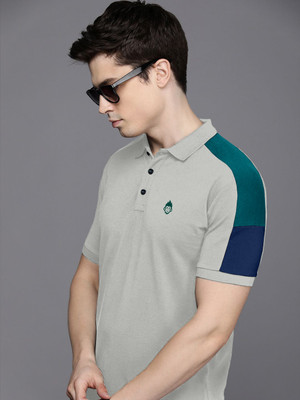 JASANIDPS Solid Men Polo Neck Light Green T-Shirt