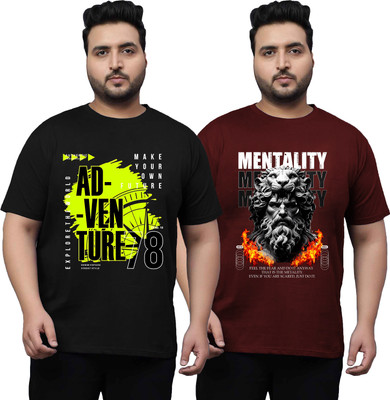 West Gate Clothing Printed Men Round Neck Multicolor T-Shirt