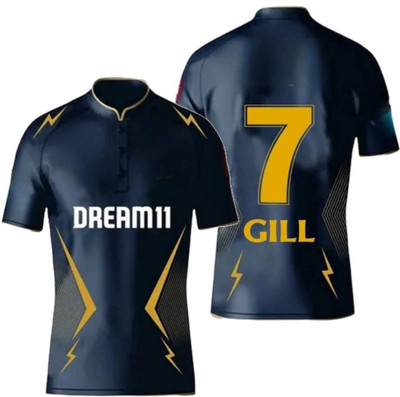Smv Printed, Typography Men Polo Neck Dark Blue T-Shirt