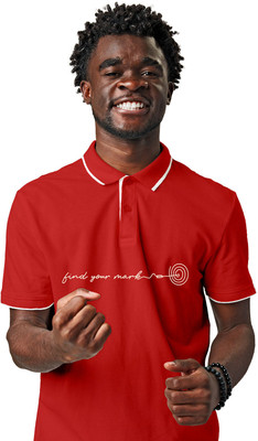 Fighterhero Printed Men Polo Neck Red T-Shirt