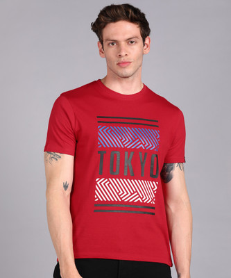 Urbano Fashion Printed, Typography Men Round Neck Red T-Shirt