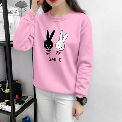 ClonCline Printed Women Round Neck Pink T-Shirt