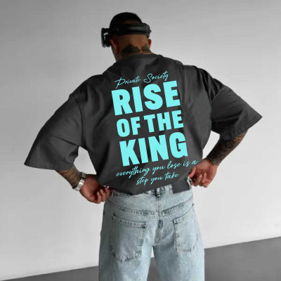 Macknit Printed Men Round Neck Grey T-Shirt