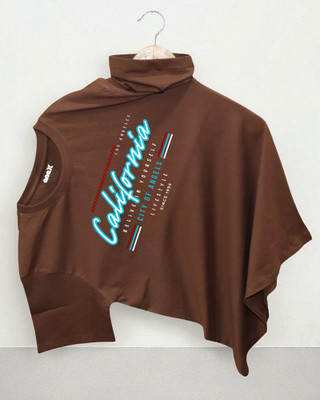 DRIPTHREAD Typography Men Round Neck Brown T-Shirt