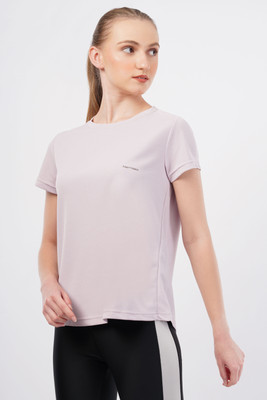 Namseo Sporty Women Round Neck Pink T-Shirt