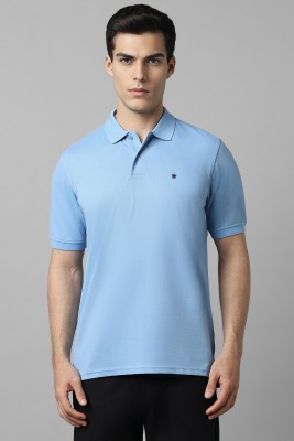 LOUIS PHILIPPE Solid Men Polo Neck Light Blue T-Shirt