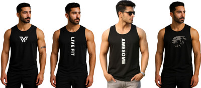 Elite Trend Traders Printed Men Round Neck Black T-Shirt