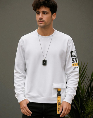 Autna Printed Men Round Neck White T-Shirt