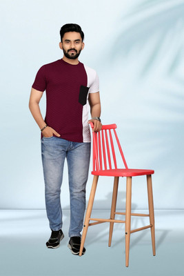 TANNU FAB Printed Men Boat Neck Purple T-Shirt
