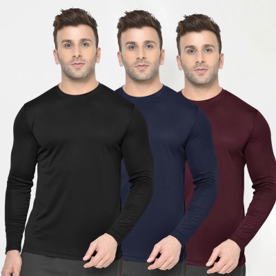 Outlander Solid Men Round Neck Multicolor T-Shirt