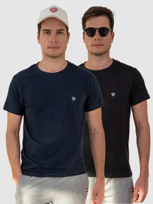 LUX cozi Solid Men Round Neck Multicolor T-Shirt