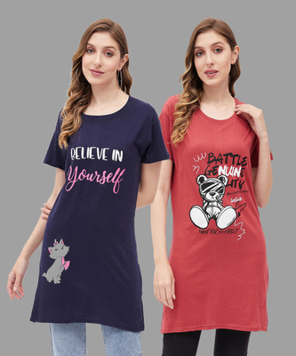 DreamBe Women Nightshirts(Multicolor)