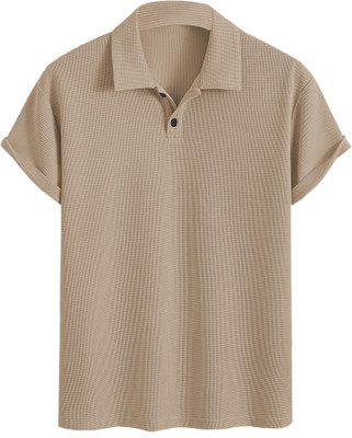 RIDHUDEE Self Design Men Polo Neck Multicolor T-Shirt