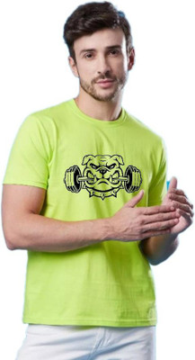 Bataleshwar Graphic Print Men Round Neck Light Green T-Shirt