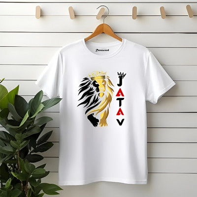 TDFASHIONS Printed Couple Round Neck White T-Shirt