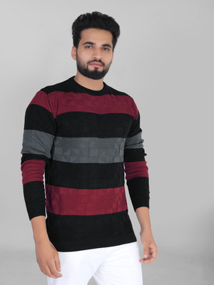 higglerr Colorblock Men Round Neck Multicolor T-Shirt