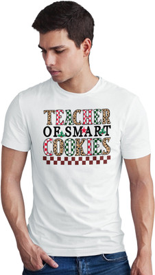 Seek Buy Love Printed Men Round Neck White T-Shirt