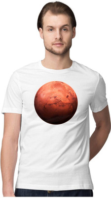 KRYONIX Printed Men Round Neck White T-Shirt