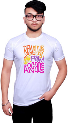 KRYONIX Typography Men Round Neck White T-Shirt